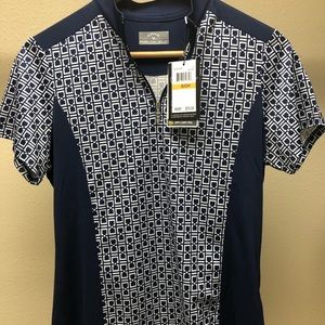 Callaway women’s golf shirt S navy blue NWT